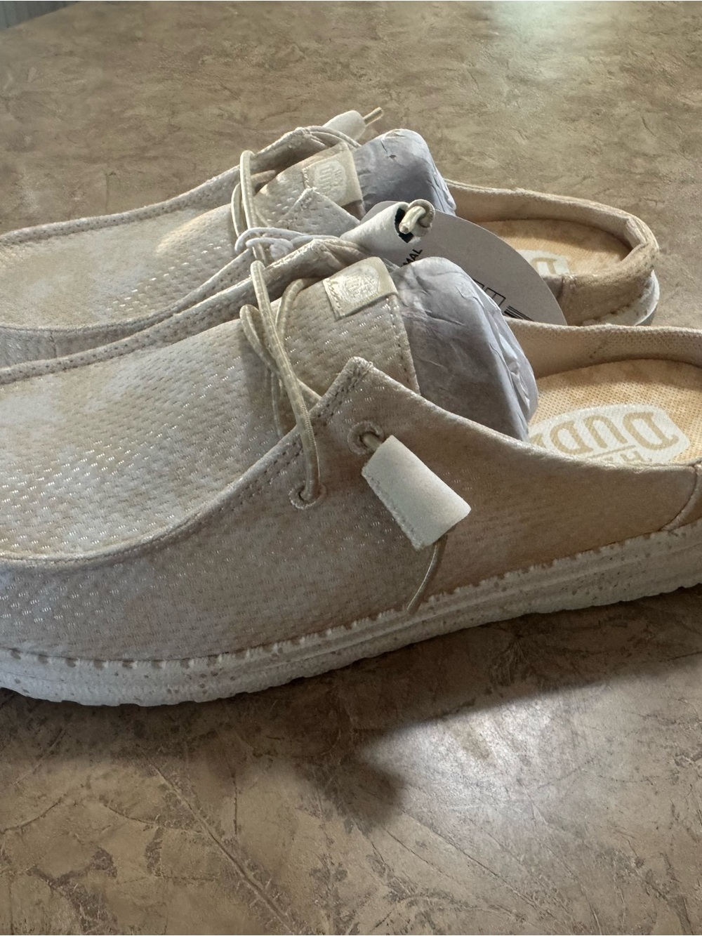 Hey Dude Women's Slip-On party animal Loafers in Light Beige